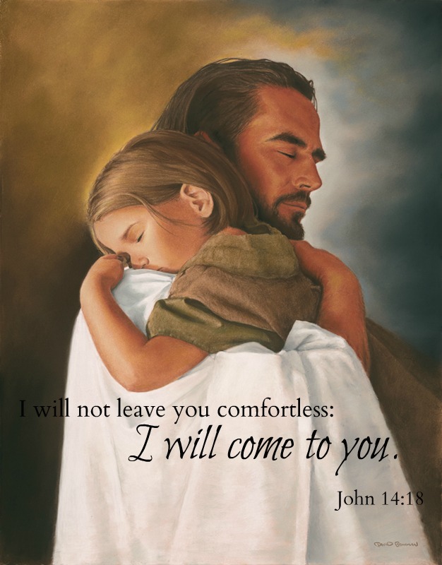 I will not leave you comfortless: I will come to you. Bible Comfort Quote mormon