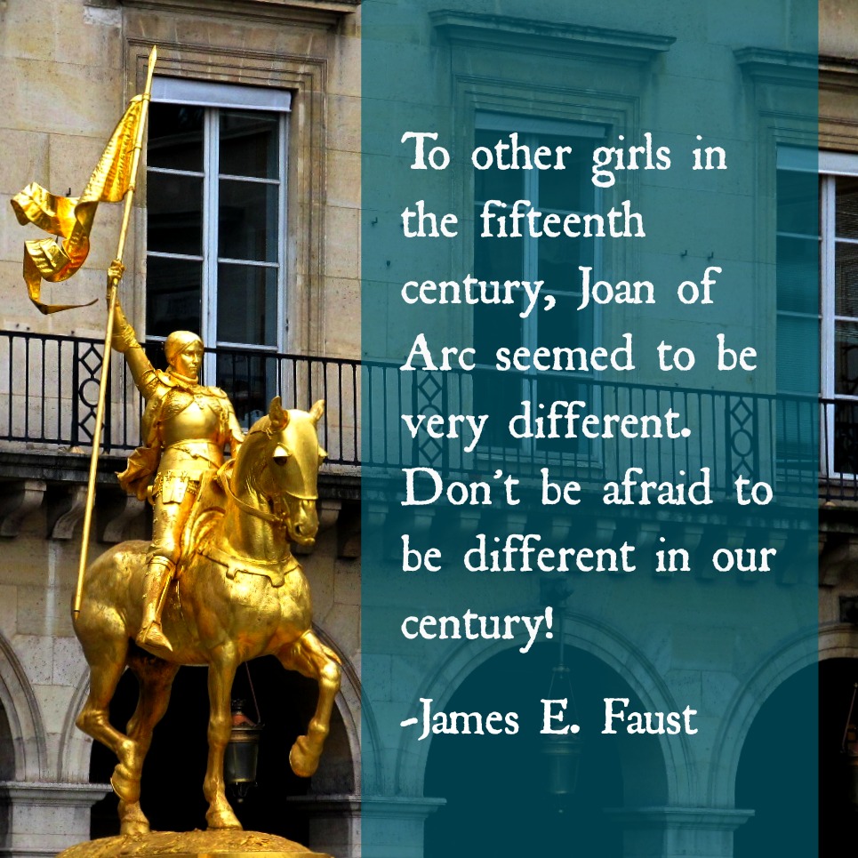 To other girls in the fifteenth century, Joan of Arc seemed to be very different. Don't be afraid to be different in our century! MotivationPurpose-JoanofArc-Quote